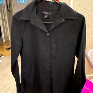 Non iron banana republic fitted black shirt